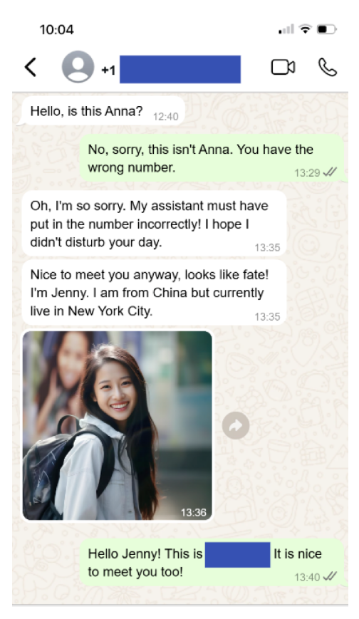 Pig butchering text example